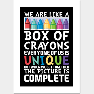 We are like a Box of crayons Cute Back to School Posters and Art